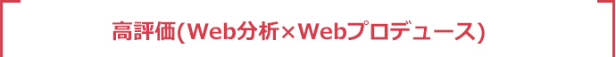 高評価(Web分析×Webプロデュース)